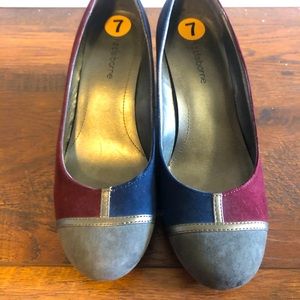 Liz Claiborne High Heels 3 Inch Blue Maroon 7 Sexy